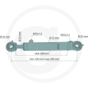 Siłownik hydrauliczny do wspomagania układu kierowniczego C-385 i pochodne 65684276909 agroveo