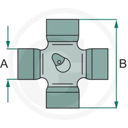 Zestaw krzyżaków, centralne smarowanie 38 x 105.8 mm osi przedniej Case IH, Deutz-Fahr, Ford 72702178 agroveo