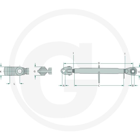 ŁĄCZNIK GÓRNY 575-810mm M36x3,0 KAT. 2-2 200118157 agroveo ŁĄCZNIK GÓRNY 575-810mm M36x3,0 KAT. 2-2 200118157 agroveo