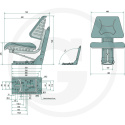 Siedzenie dwudzielne AGTECH 65624000061PL Ursus C-330 C-360