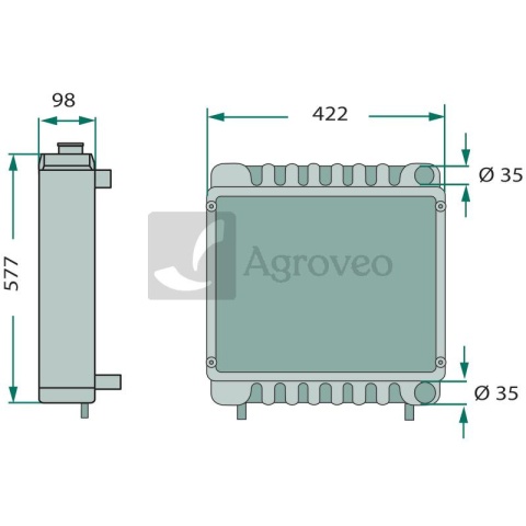 Chłodnica wody 11244645 G238210050010, G138208052010 Chłodnica wody 11244645 G238210050010, G138208052010