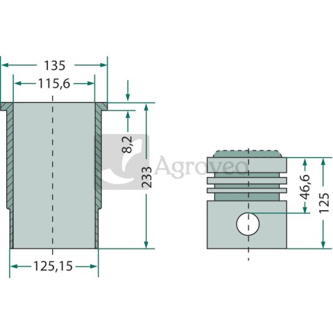 Zestaw naprawczy silnika 38012497 RE60297, RE60297 + R57771 + 2X E1343FN