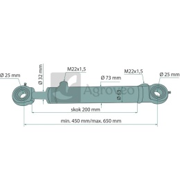 Siłownik hydr. Ursus C-385 i pochodne 65684276909 SMT2S.63.32.200, 84.276.909