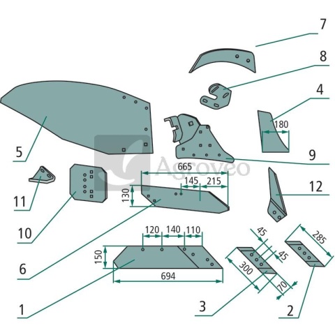 Płoza 6911068510030 1068/51-003/0, 1126/51-003/0, 1150/51-003/0