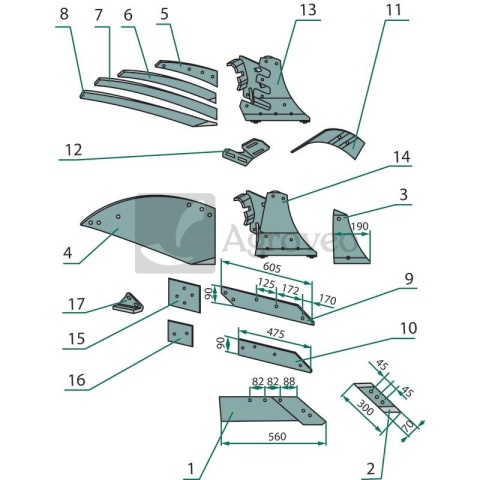 Płoza 6911116720010 1116/72-001/0