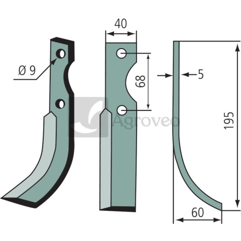 Nóż glebogryzarki 180BEN-32R Z3