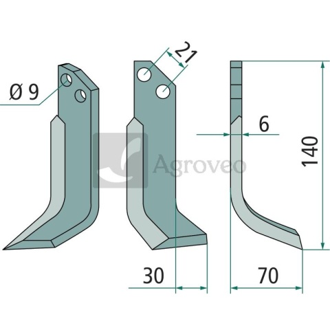 Nóż glebogryzarki 180GRI-04R 7085