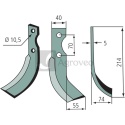 Nóż wygięty 180SEP-20L BL90