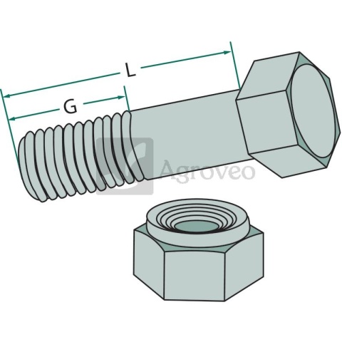 Śruba z nakrętką zabezpieczającą 18030-1440
