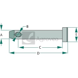Sworzeń łącznika górnego 20099042