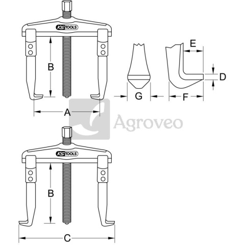 Ściągacz uniwersalny 7886404203 640.4203 Ściągacz uniwersalny 7886404203 640.4203